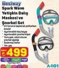 BESTWAY SPARK WAVE YETİŞKİN DALIŞ MASKESİ VE ŞNORKEL SET